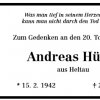 Huegel Andreas 1942-1999 Todesanzeige